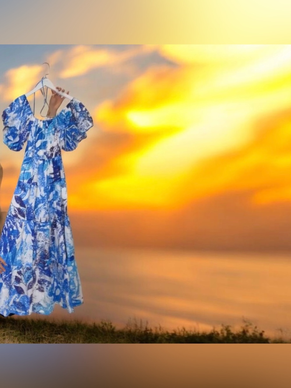Aleeza Paris tropical maxi dress size XL